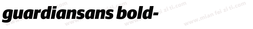 guardiansans bold字体转换